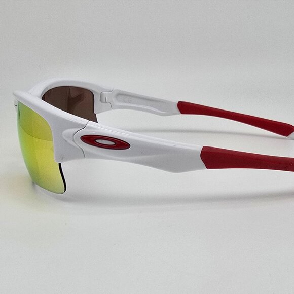 Oakley OO9200-03 Quarter Jacket White Frame Fire Iridium Lens Sunglasses Kids - Picture 3 of 13
